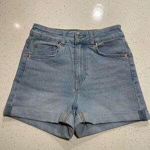 H&M HIGH WAIST DENIM SHORTS